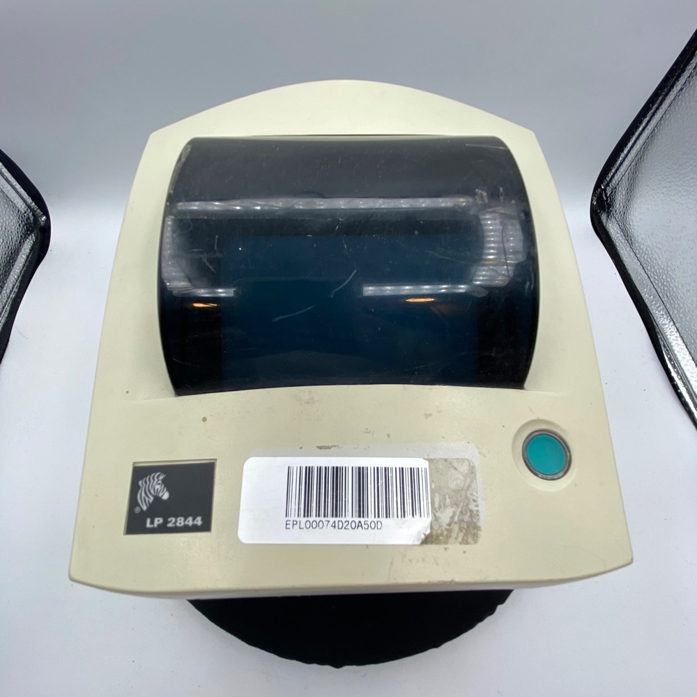 Zebra LP 2844 Thermal Label Printer Desktop Shipping Barcode Beige 120563 *Read